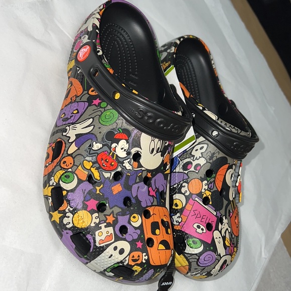 M8/W10 DISNEY CROCS Mickey and Minnie Halloween Shoes 2022 - Picture 5 of 16